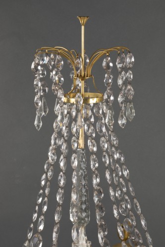 Paire de girandoles en bronze et cristal taillé, St Petersbourg vers 1790 - Franck Baptiste Paris