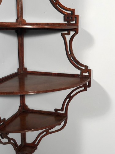 Furniture  - Pair of Anglo-Chinese style amaranth shelves, Paris circa 1765