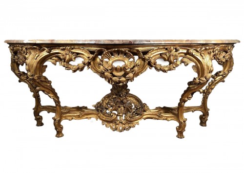 Monumentale table en console d’époque Louis XV vers 1760