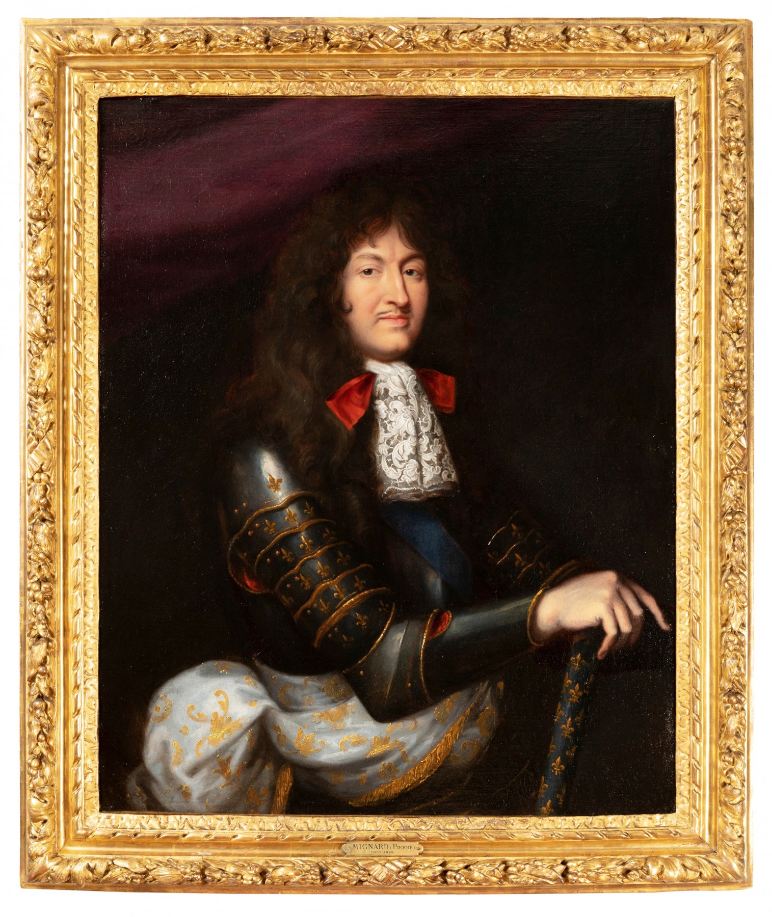 Portrait of Louis XIV in armor - Pierre Mignard, circa 1680 - Ref.83764