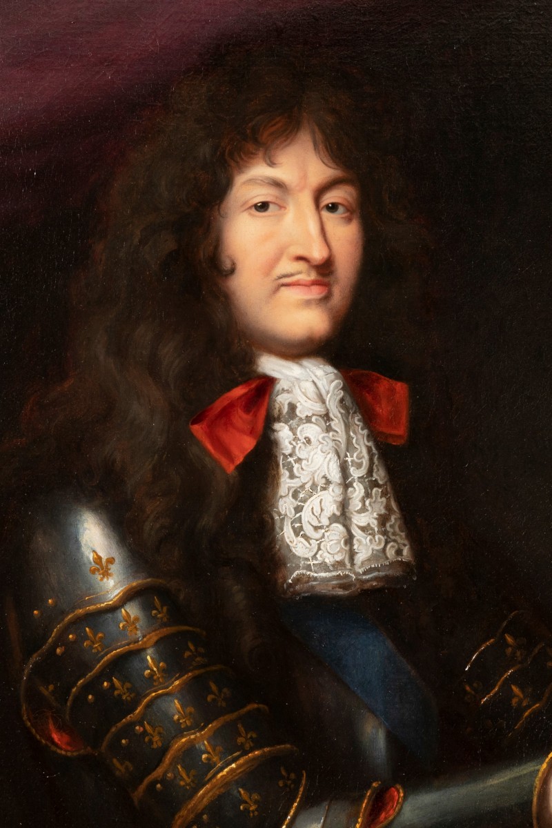 Portrait of Louis XIV in armor - Pierre Mignard, circa 1680 - Ref.83764