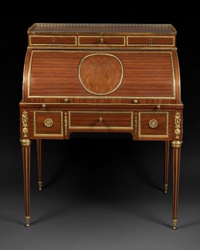 Secrétaire à cylindre de milieu attribué à F.Bury vers 1790 - Mobilier Style Louis XVI