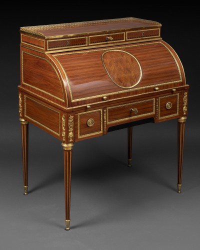 Mobilier Bureau et Secrétaire - Secrétaire à cylindre de milieu attribué à F.Bury vers 1790