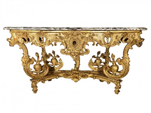 Console in gilded wood with hydra, Paris Louis XIV period