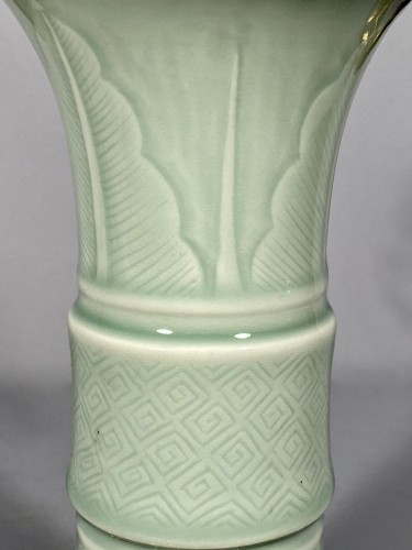 Decorative Objects  - Celadon porcelain vase mounted , Paris circa 1750