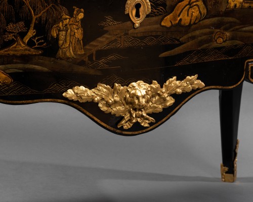 Furniture  - 18th European lacquer commode, P. Roussel,Paris circa 1765