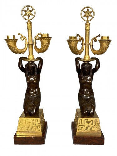 Pair of candelabra for Louis Bonaparte in St Leu circa 1804