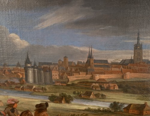 Paintings & Drawings  - Louis XIV in front of Kortrijk,  Van der Meulen studio circa 1667