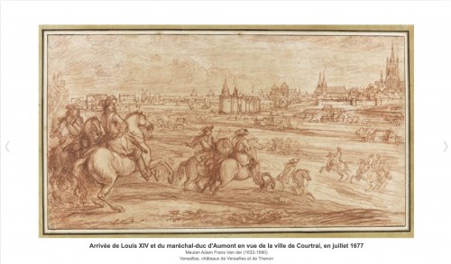 Antiquités - Louis XIV in front of Kortrijk,  Van der Meulen studio circa 1667