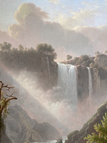 La cascade des Marmores, Martin Verstappen vers 1810 - Tableaux et dessins Style Empire