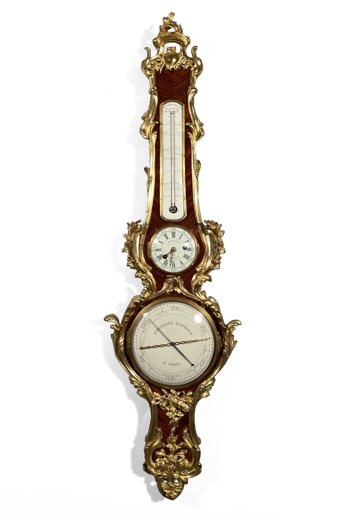 Thermometer, Barometer and Wall Clock by F. Berthoud, Paris, Louis XV perio  - Ref.95973