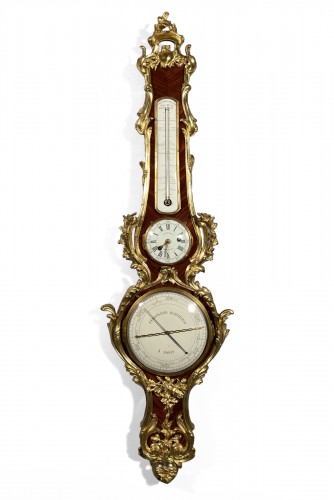 Thermometer, Barometer and Wall Clock by F. Berthoud, Paris, Louis XV perio