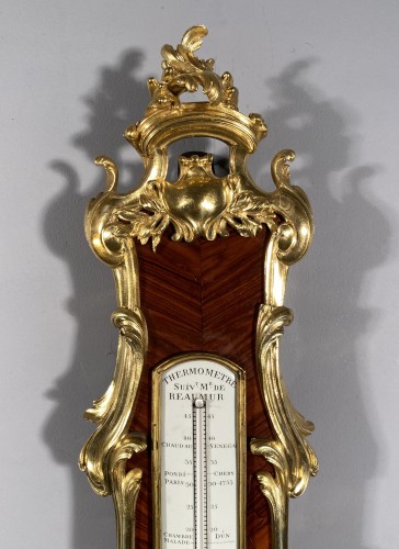 Thermomètre, Baromètre et Pendule murale par F. Berthoud, Paris ép louis XV vers 1765 - Franck Baptiste Paris