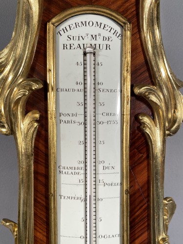 Thermomètre, Baromètre et Pendule murale par F. Berthoud, Paris ép louis XV vers 1765 - Louis XV