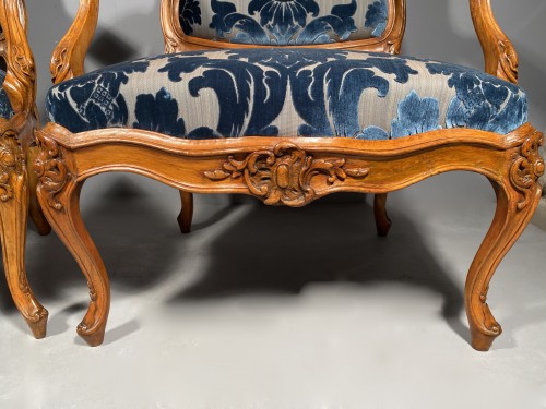 Antiquités - Pair of armchairs by Jean Gourdin, Paris circa 1750