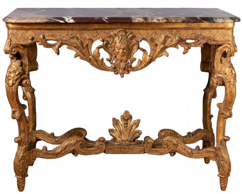 Console table with fauns, Paris Louis XIV period