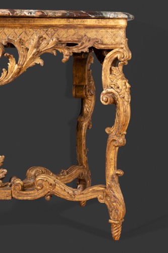 18th century - Console table with fauns, Paris Louis XIV period