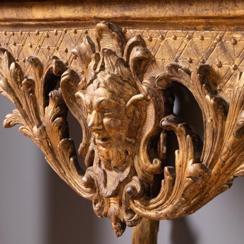 Antiquités - Table en console aux faunes, Paris époque Louis XIV
