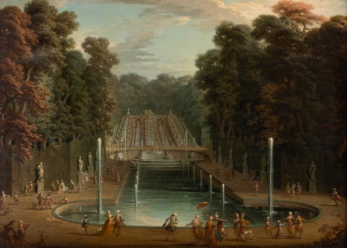 L’ambassade Turque devant la cascade de St Cloud vers 1742 - Tableaux et dessins Style Louis XV