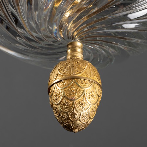 Antiquités - Lustre d’apparat en bronze et cristal, Paris vers 1820