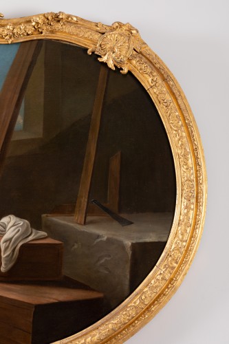 XVIIIe siècle - Monumental dessus de porte, atelier de Carle Van Loo, vers 1755-60