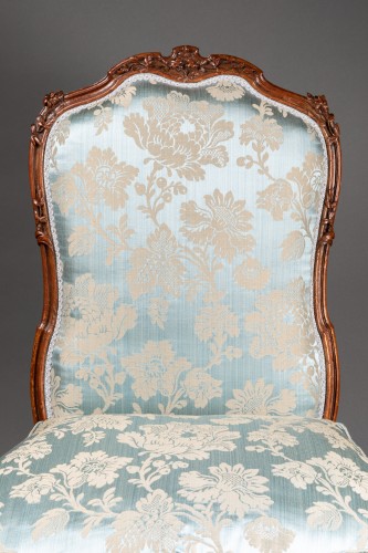 Seating  - Pair of chairs « chauffeuses » by J. Boucault around 1765