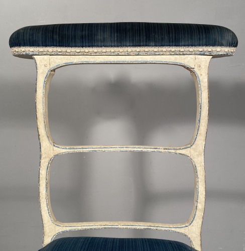 Sièges Chaise - Paire de chaises voyeuses à genoux par J.B Lebas vers 1760