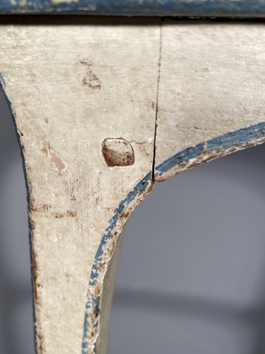 Antiquités - Paire de chaises voyeuses à genoux par J.B Lebas vers 1760
