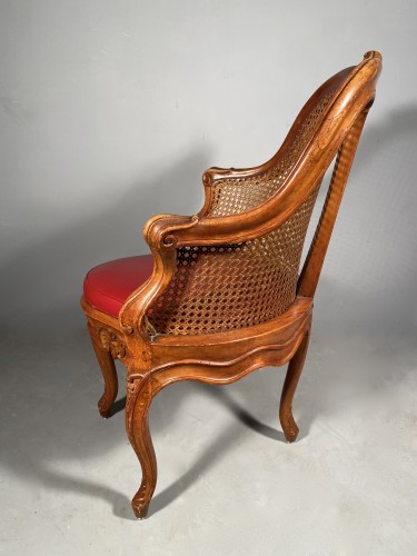 Louis XV - Fauteuil de bureau par Jean Boucault, Paris époque Louis XV