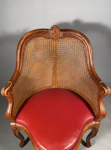 Antiquités - Fauteuil de bureau par Jean Boucault, Paris époque Louis XV