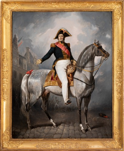 The Duke of Orleans in front of the City Hall of Paris, 1830 by Devèria