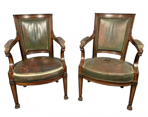 Paire de fauteuils d’officier par Georges Jacob vers 1795