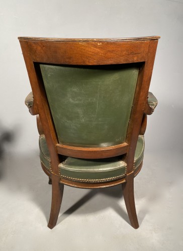 XVIIIe siècle - Paire de fauteuils d’officier par Georges Jacob vers 1795
