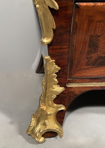 French Regence - Regency commode with fauna masks by Mondon