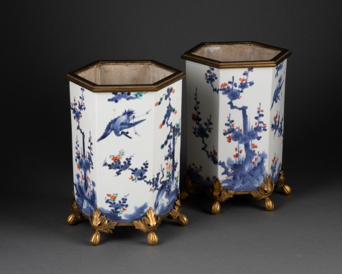  Pair of Kakiémon porcelain vases from Japan, circa 1670-90 - 