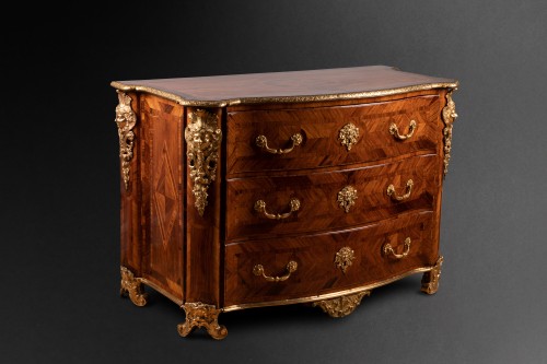 Antiquités - Commode de parquet par François Lieutaud, Paris vers 1710