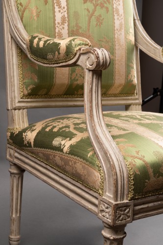 Pair of Louis XVI armchairs by Jean Baptiste Claude Sené in Paris - 