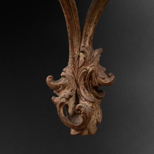 Antiquités - Green lacquered oak wall bracket, Paris circa 1750