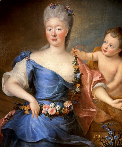 Portrait of the Duchess of Luynes by Pierre Gobert around 1710 - Paintings & Drawings Style Louis XIV