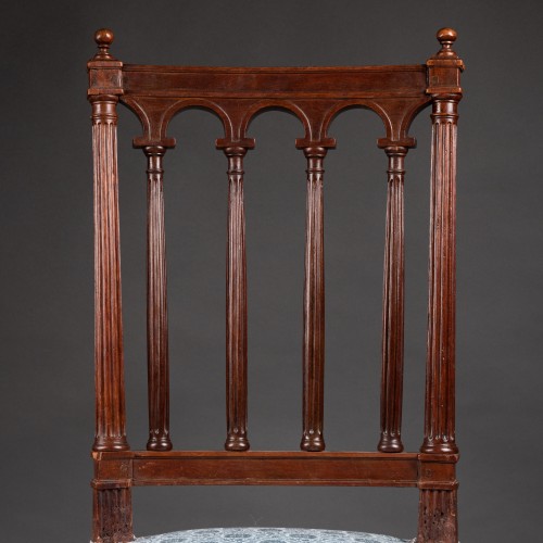Seating  - Pair of solid mahogany chairs by G. Jacob, circa 1780