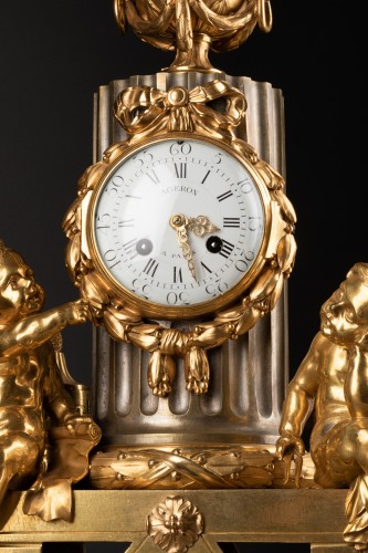 Horology  -  Column clock of study and science by Osmond, Paris around 1770.