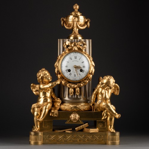  Column clock of study and science by Osmond, Paris around 1770. - Louis XVI