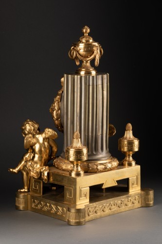 Louis XVI -  Column clock of study and science by Osmond, Paris around 1770.