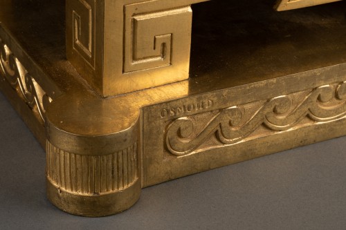 Antiquités - Pendule colonne l’étude et la science par Osmond, Paris vers 1770