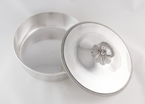 ODIOT - Covered dish in sterling silver, Paris 1865-1894 - Antique Silver Style 