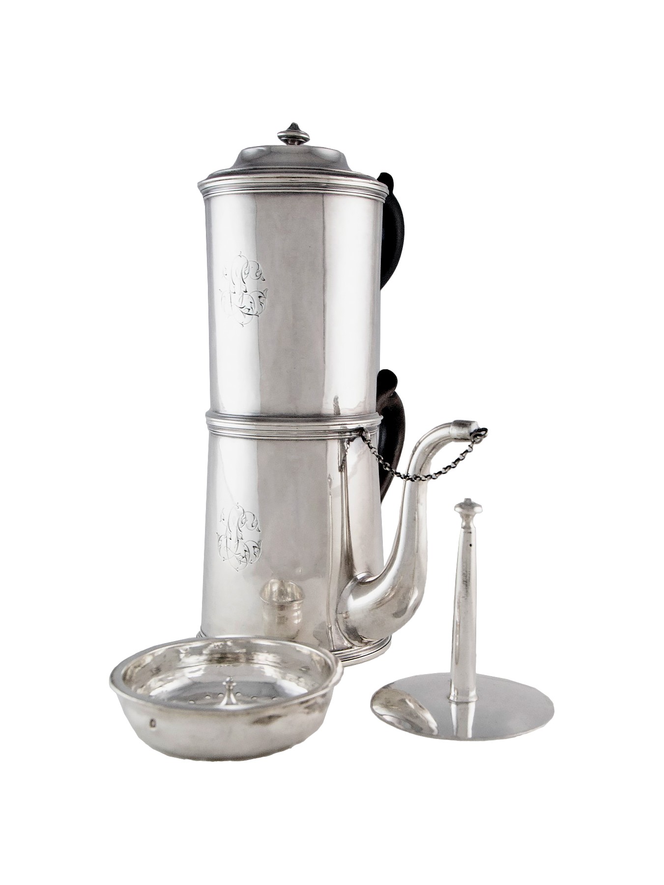 Sterling silver « à la du Belloy » Coffee pot, Paris XIXe siècle -  Ref.108099