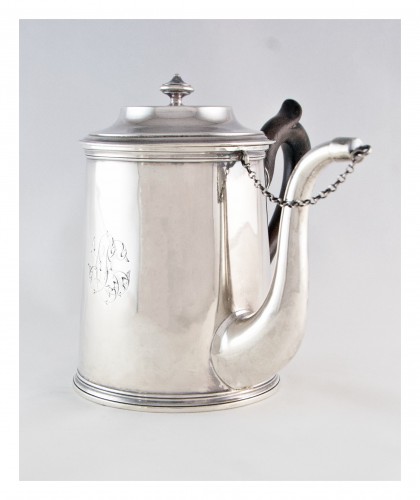 XIXe siècle - Cafetière filtre « du Belloy » en argent massif, Paris XIXe siècle