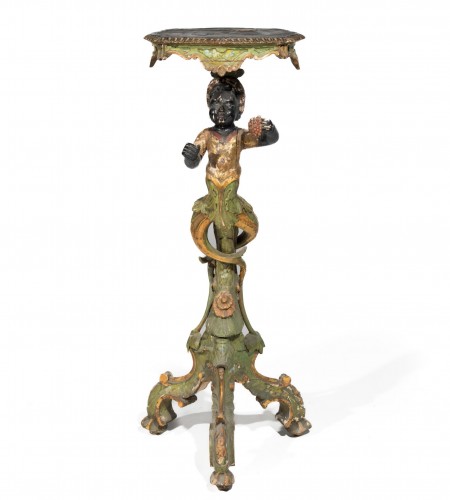 Sellette à l'enfant maure triton, Venise XIXe siècle - Mobilier Style 