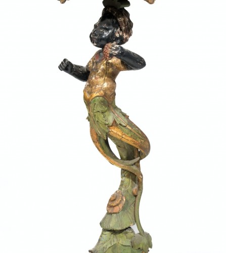 Furniture  - Sellette with a triton child, Venice 19th century