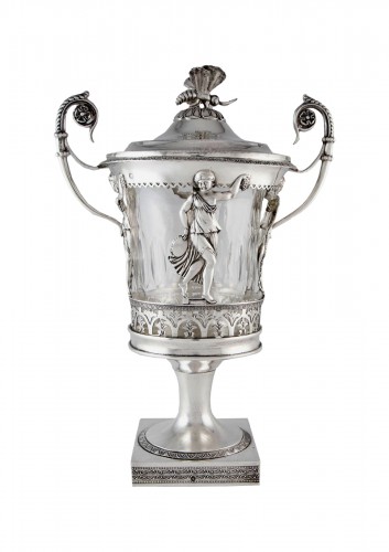 Empire drageoir in sterling silver by Jean-Pierre Bibron, Paris 1809-1819